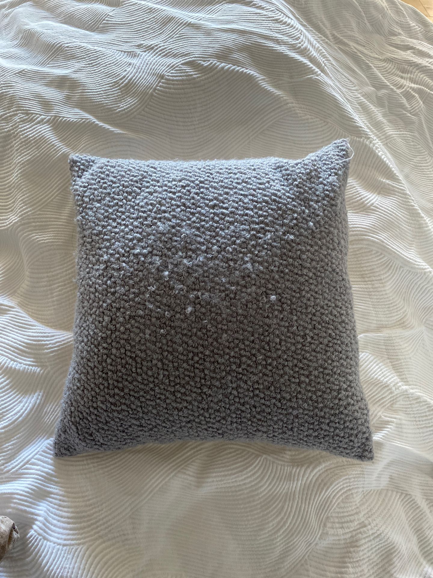 West elm gray throw pillow