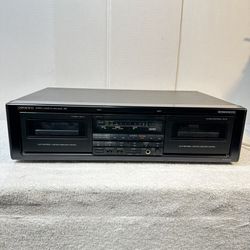 Onkyo Stereo Cassette Tape Deck-TESTED and Cleaned-Auto Reverse-High Speed Dubbing-Works Well-Demonstration Available 
