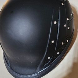 Motorcycle Helmet - Half Shell With Bling