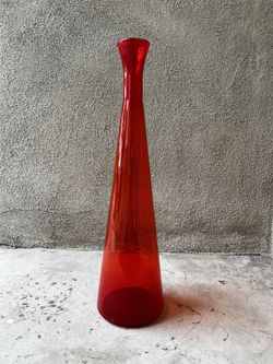 Vintage Mid-century Modern Beaker Shape Vase - Tangerine