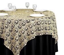 Round Gold Tablecloth Cover For Quinseañera Or Wading 