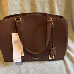 Calvin Klein Lock Daytona series leather medium  in walnut 