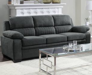Halle Plush Gray Sofa