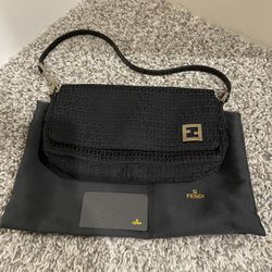 Gently Used Fendi Mini Zucchino Shoulder Bag 