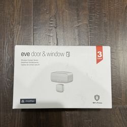 Eve Door & Window (Matter) 3 Pack – Smart Contact Sensor for Doors & Windows