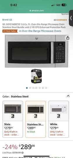 GE Wall Mountain Microwave 