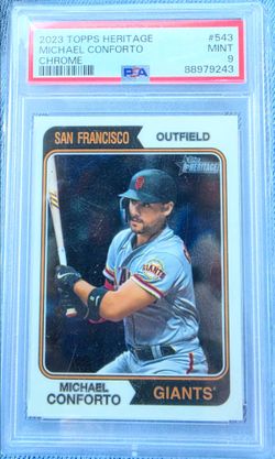 Topps 2023 Heritage Michael Conforto #543 Chrome 117/999 Giants PSA 9