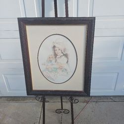 Vintage Framed Adlie Limited Edition Lithograph Signed Jan Hagara
