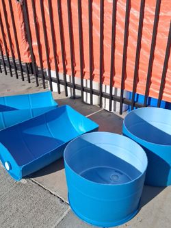 Clean Planter Refurbish Ice Chest Barrels Trash Can Water Storage Containers Recycling  Rain Barrel Plastic Drums Gray Water Storage