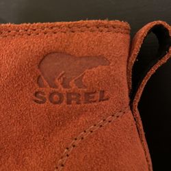 NEW Waterproof Sorel Evie Wedge Bootie Warp Red Orange Women’s Size 9.5