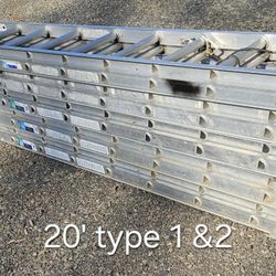 20' Werner aluminum ladders -type1& 2