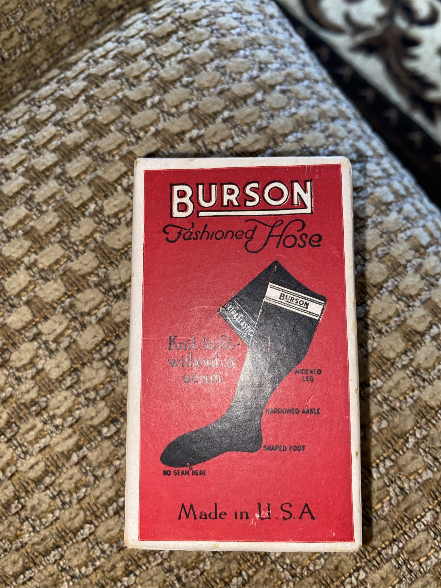 Antique Burson Salesman Sample Doll Socks In Box New