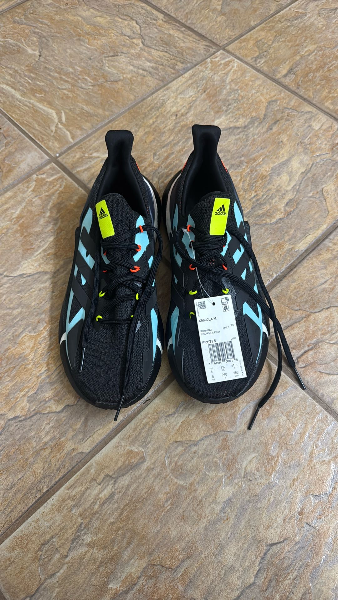 adidas X9000L4 Black/Blue/Orange FY0775 US size 8