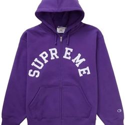 Supreme Champion Zip Up Hooded Sweatshirt