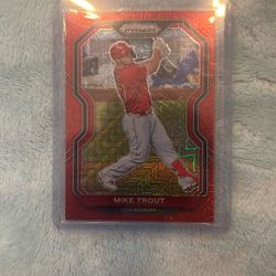 2021 Panini Prizm Red Mike Trout #173 Number 051/149