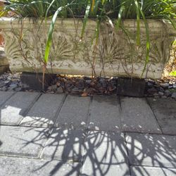 Vintage Cement Rectangle Planters 