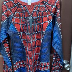 Spider-Man Superhero Long sleeve Compression Shirt With Mask And Gloves 