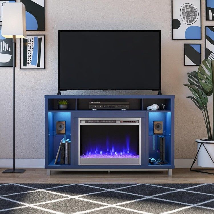 *Brand New* Ameriwood Home Lumina Fireplace TV Stand for TVs up to 50", Navy