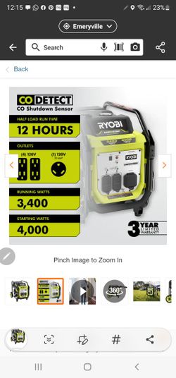 RYOBI

4000-Watt Gasoline Powered Digital Inverter Generator with CO Shutdown

