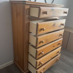 Solid Wood 6- Drawer Chest / Dresser !!! 18” D 36” W 52” H 
