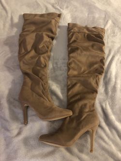 Thigh high heel boots