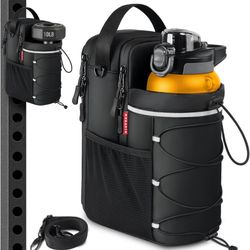 Magnetic Gym Bag with Water Bottle Holder – Durable Small Gym Bag for Workout and Hiking, Crossbody Bag for Travel – Holds Up to 4KG, Keeps Gear Neat 