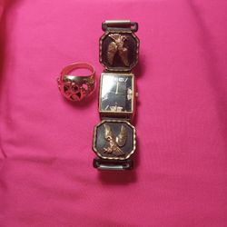 Gold Watch And Ring