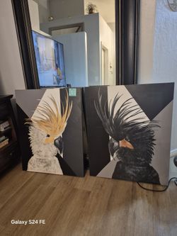 Set of Cockatoos wall pictures