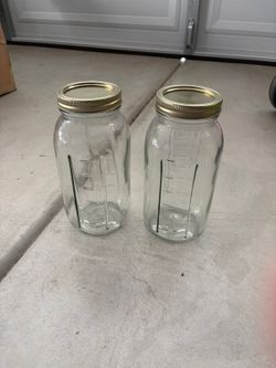 Half-Gallon Canning Jars — Set of 6 (64 oz) Wide Mouth with Lids & Rings