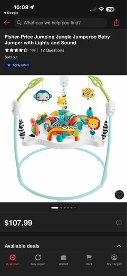 Fisher-Price Jumping Jungle Jumperoo – Excellent Condition