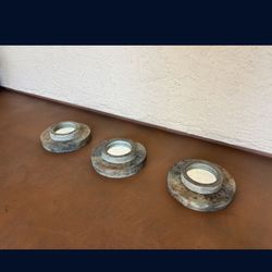 One set of 3 "maritime mirrors" from crate & barrel - 3 mirror set