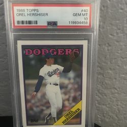 1988 Topps Orel Hershiser #40 PSA 10 GEM MINT Dodgers