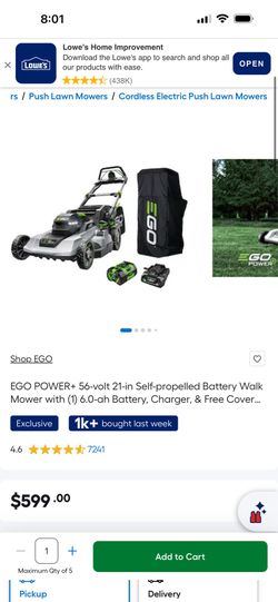 Like New EGO Power Lawn Mower Self Propelled 56V ARC Multi-Blade System