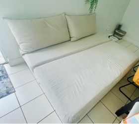 Beige Modular Folding Sofa Bed