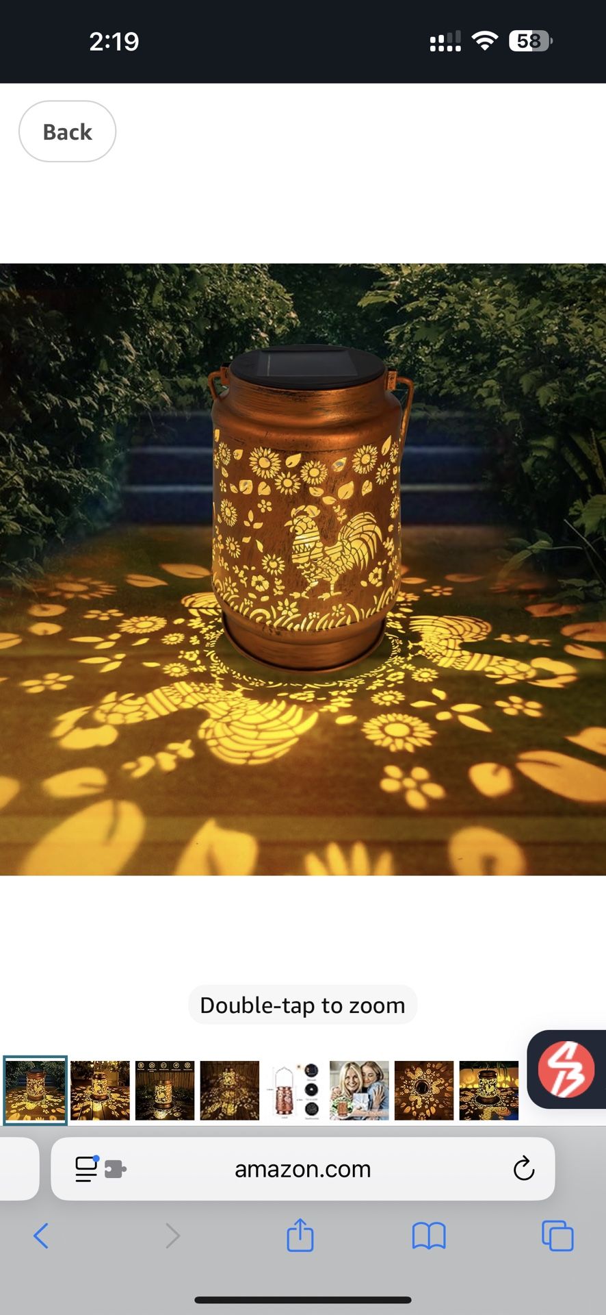 Mothers Day Gifts, Chicken Solar Lanterns Outdoor Waterproof, Chicken Gifts for Women Mom Grandma, Hanging Solar Lights for Yard, Patio, Lawn, Pathway