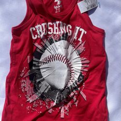 Baseball Sleeveless Shirt Kids Size 5/6 (new)