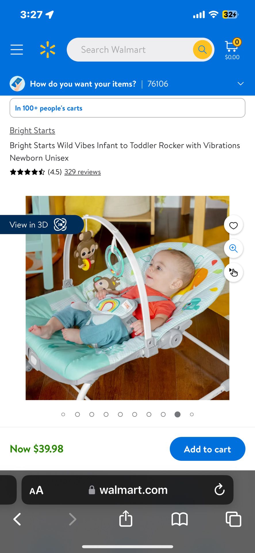 Bright Starts Wild Vibes Infant to Toddler Rocker
