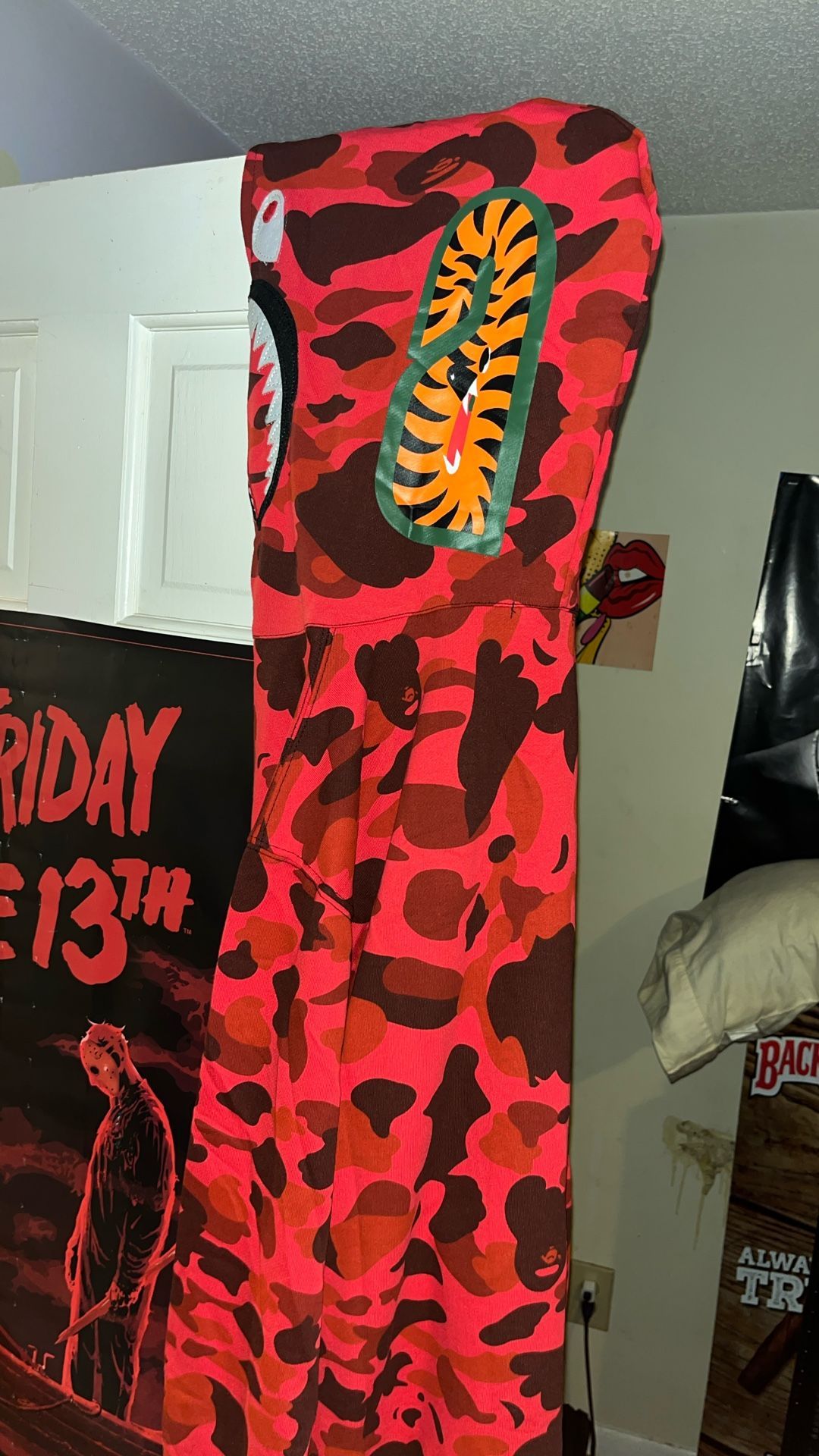 BAPE Color Camo Shark Full Zip Hoodie 'Red'