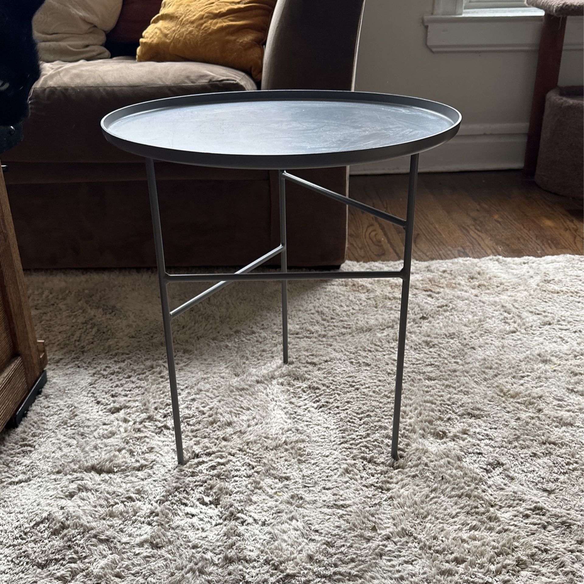 Modern Silver End Table 