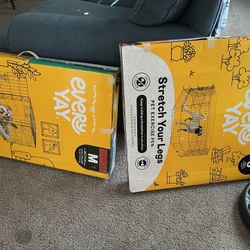 Medium Dog Crate And Small Pen