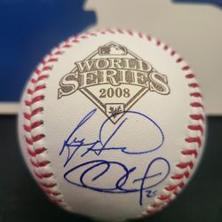 Ryan Howard & Chase Utley signed 2008 World Series baseball 