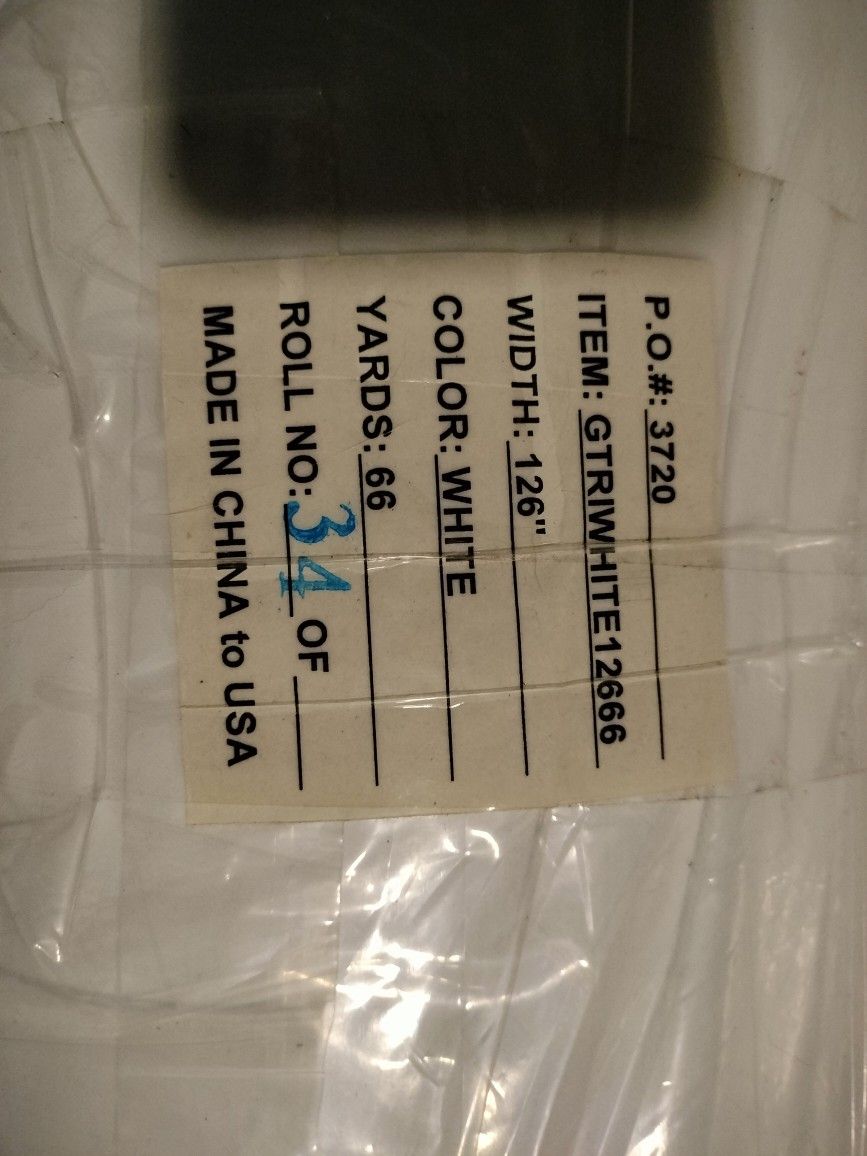 2 White Fabrics Rolls