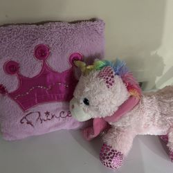 princess pillow and unicorn 