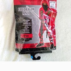 Boys Fire Dragon Ninja Halloween Costume Large