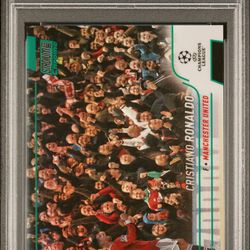 2021 Stadium Club Chrome Cristiano Ronaldo Green Refractor #7 /150 PSA 10
