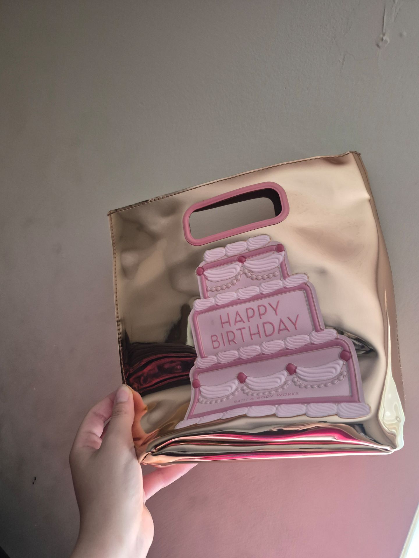 Bag with a happy birthday written on it