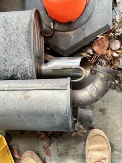 OEM Ford Mustang mufflers Carefully Removed