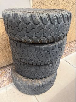four used 35x12.50R17 tires