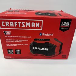 Craftsman V20 Cordless Bluetooth Portable Speaker Wireless New Tool Only