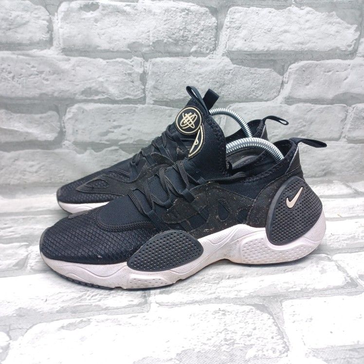Nike Huarache EDGE Txt Mens Size 8 Shoes Black/White Athletic Running Sneakers